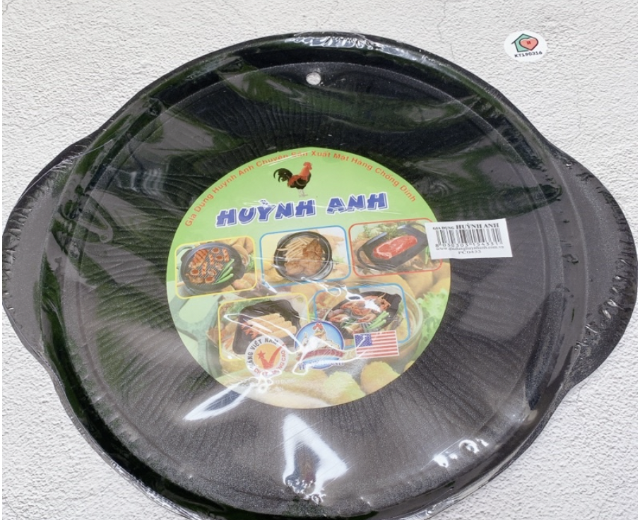 Chảo nướng chống dính - Kích thước 32cm ( Đen )