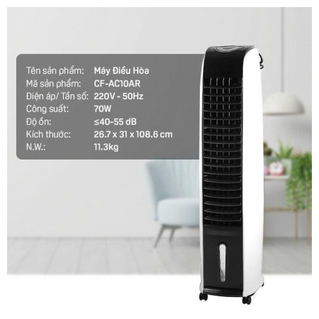 (HCM) QUẠT HƠI NƯỚC COMFEE CF-AC10AR ( 10 LÍT ) ĐIỀU KHIỂN REMOS