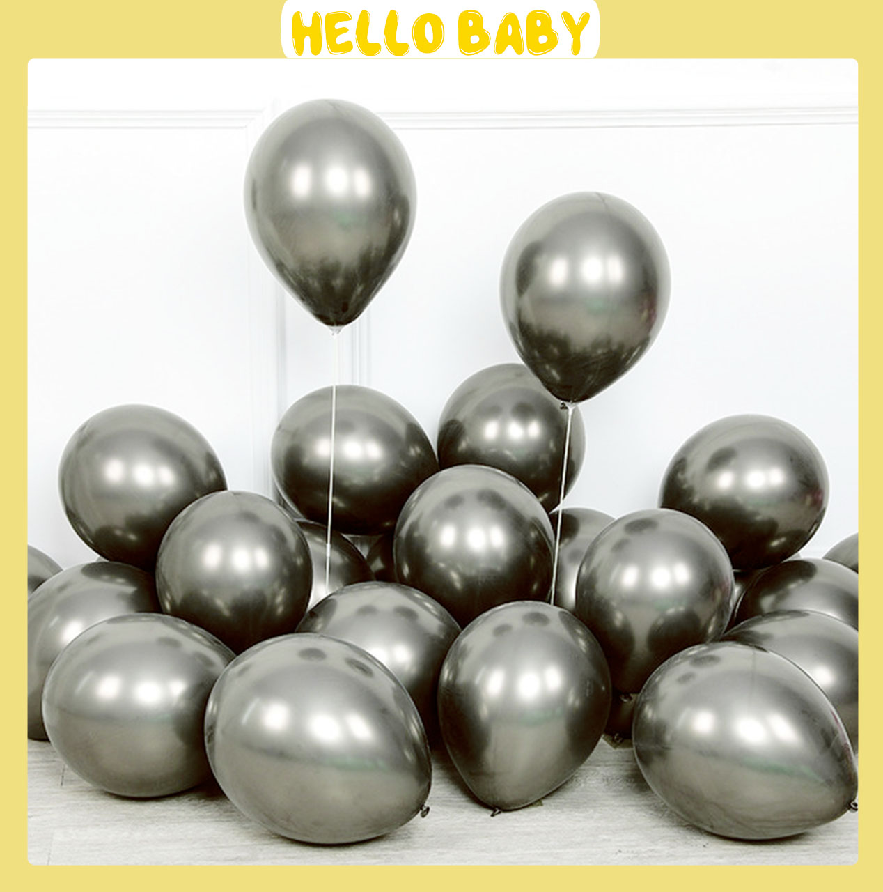 Set 5 bóng tròn 25cm siêu nhũ mạ Chrome trang trí sinh nhật, tiệc cưới hỏi, chụp studio, ngoại cảnh, đầy tháng