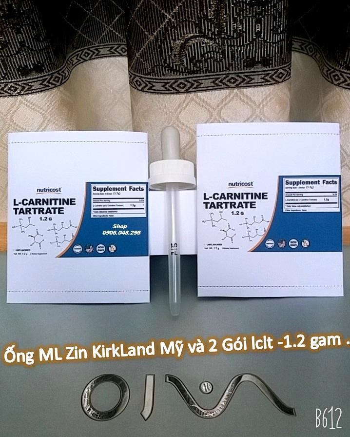 [ Date : 07 / 2025 ]  Ống Bơm ML Zin Kirkland  Mỹ  và  2 gói LCLT(  L-Carnitine L-Tartrat ) mỗi Gói 1.2 g  của Hãng Nutricost USA nổi tiếng Mỹ kết hợp với Minoxidil 5% ( Thuốc mọc tóc, mọc râu ) tăng Kết quả cho Râu, Tóc ...1 Bộ .