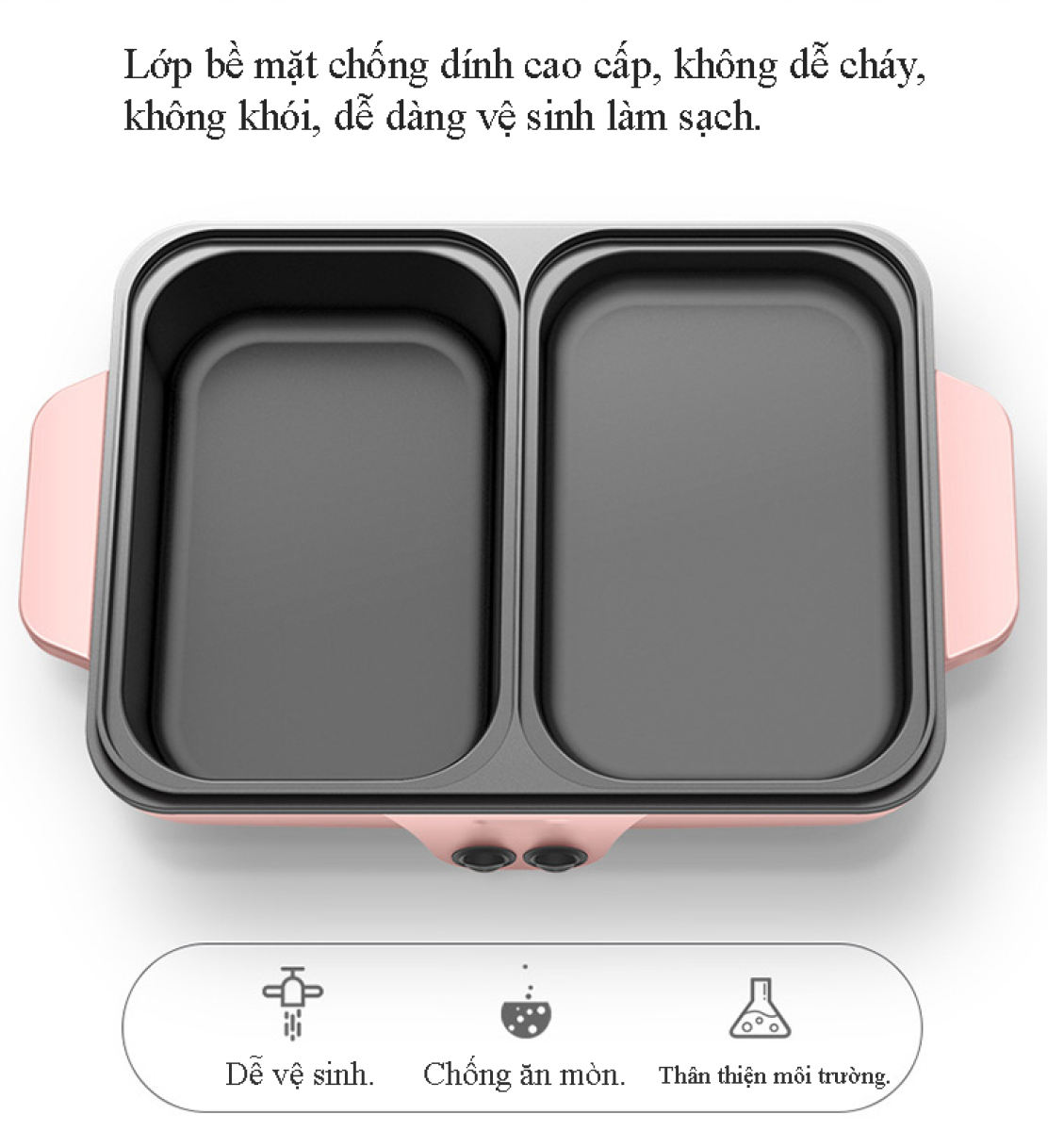 NỒI LẨU ĐIỆN MINI ĐA NĂNG 2 TRONG 1