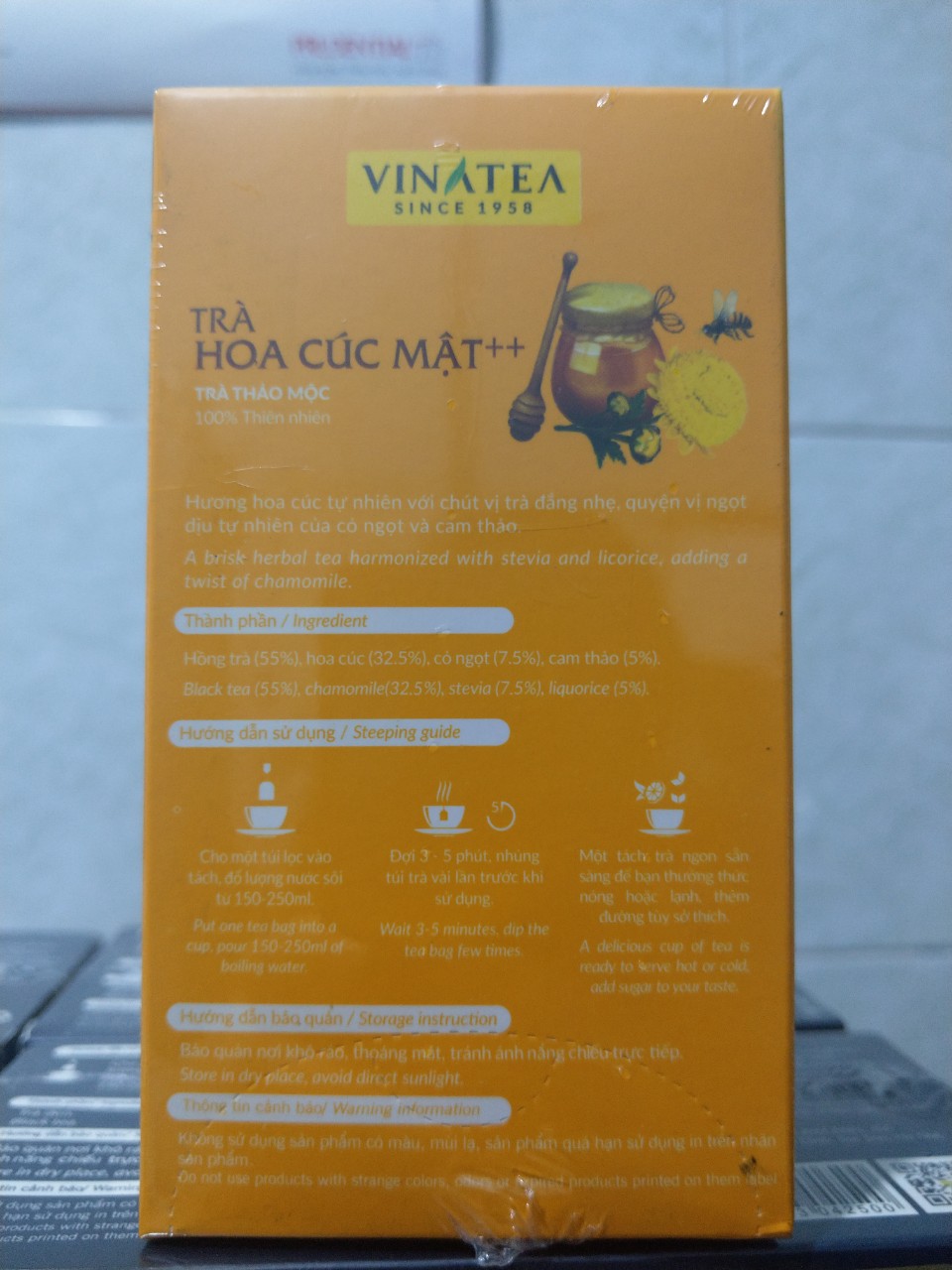 Trà Túi Lọc Hoa Cúc Mật Ong Vinatea 40g (20 túi x 2g)