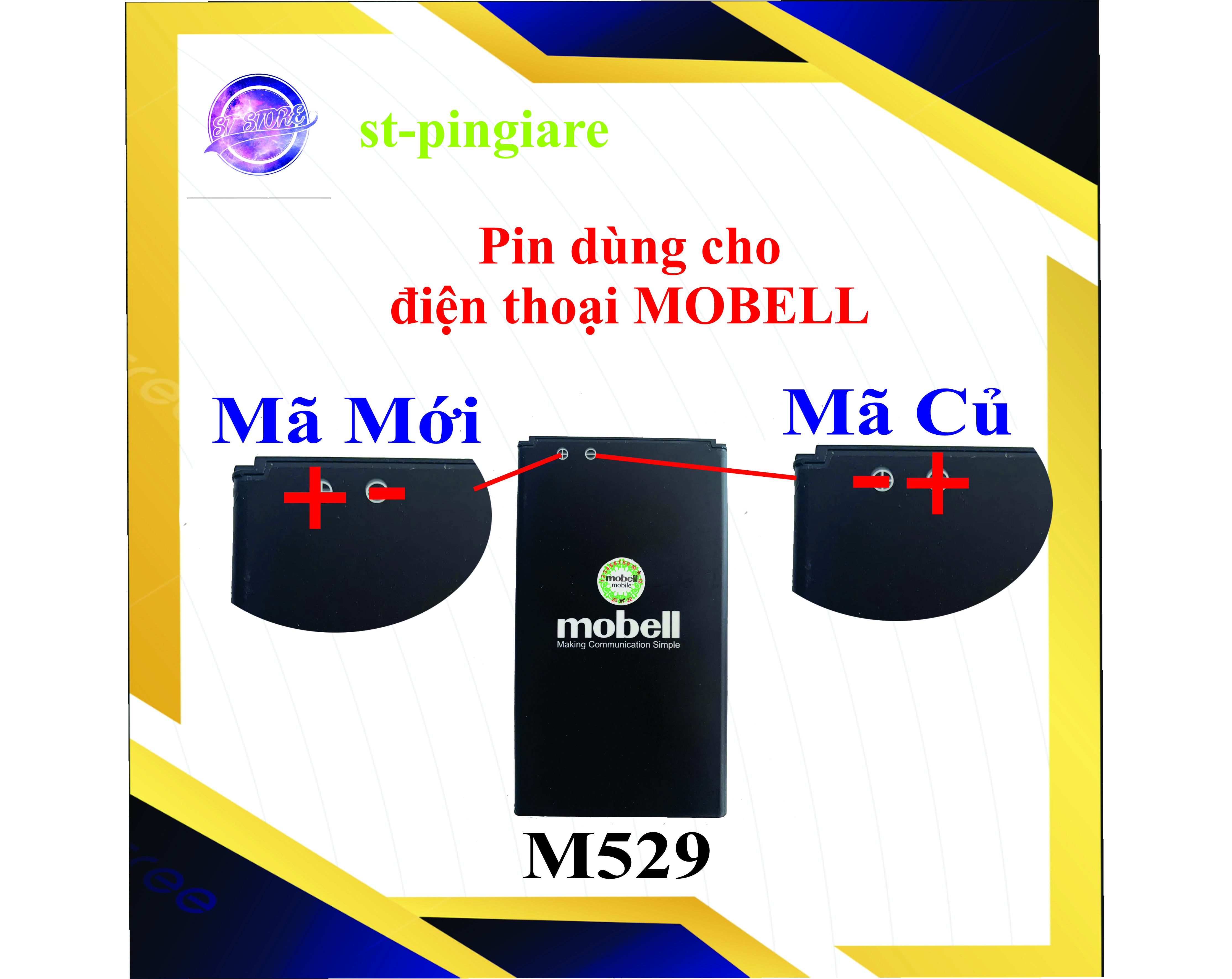 Pin Mobell M529 Cính Hãng ( CÓ 2 DÒNG )