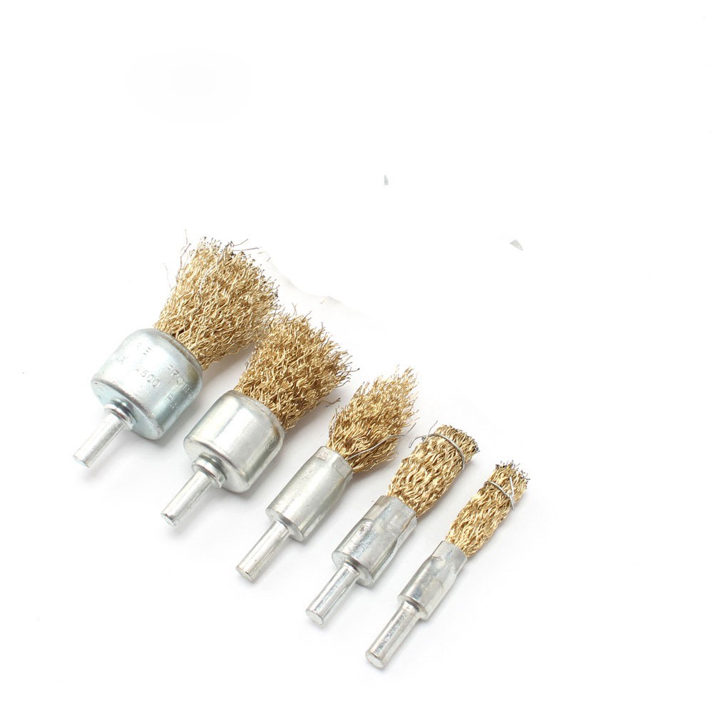 Chổi đánh gỉ trục 6mm sợi đồng