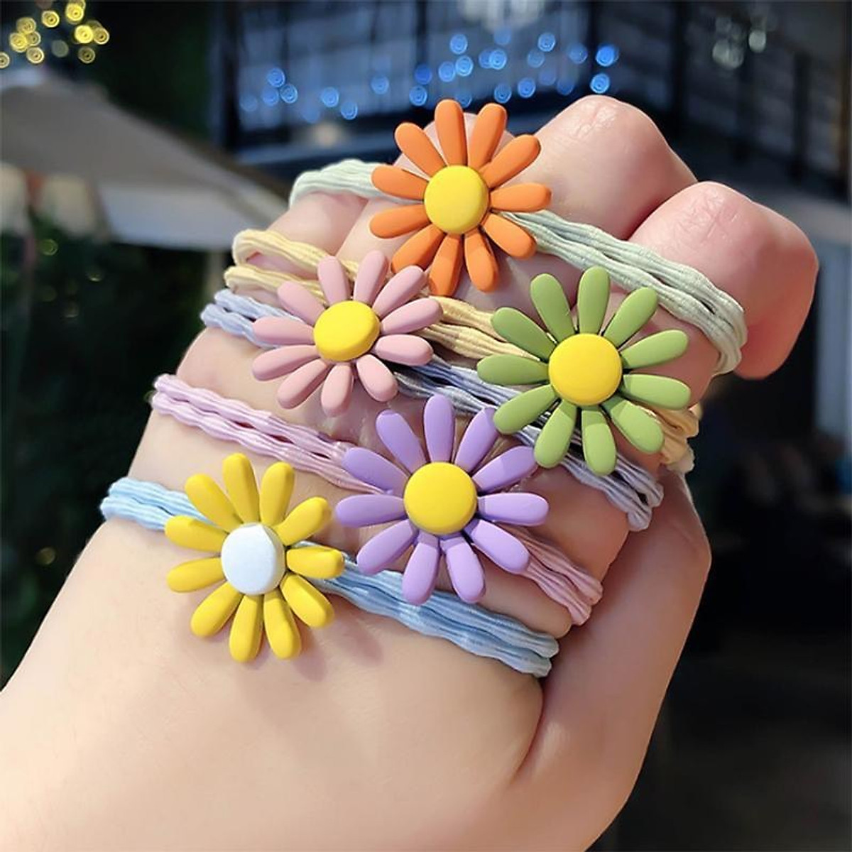 [Ngẫu nhiên] 1 cộng Thun Cột Tóc Bông Hoa Và Thú