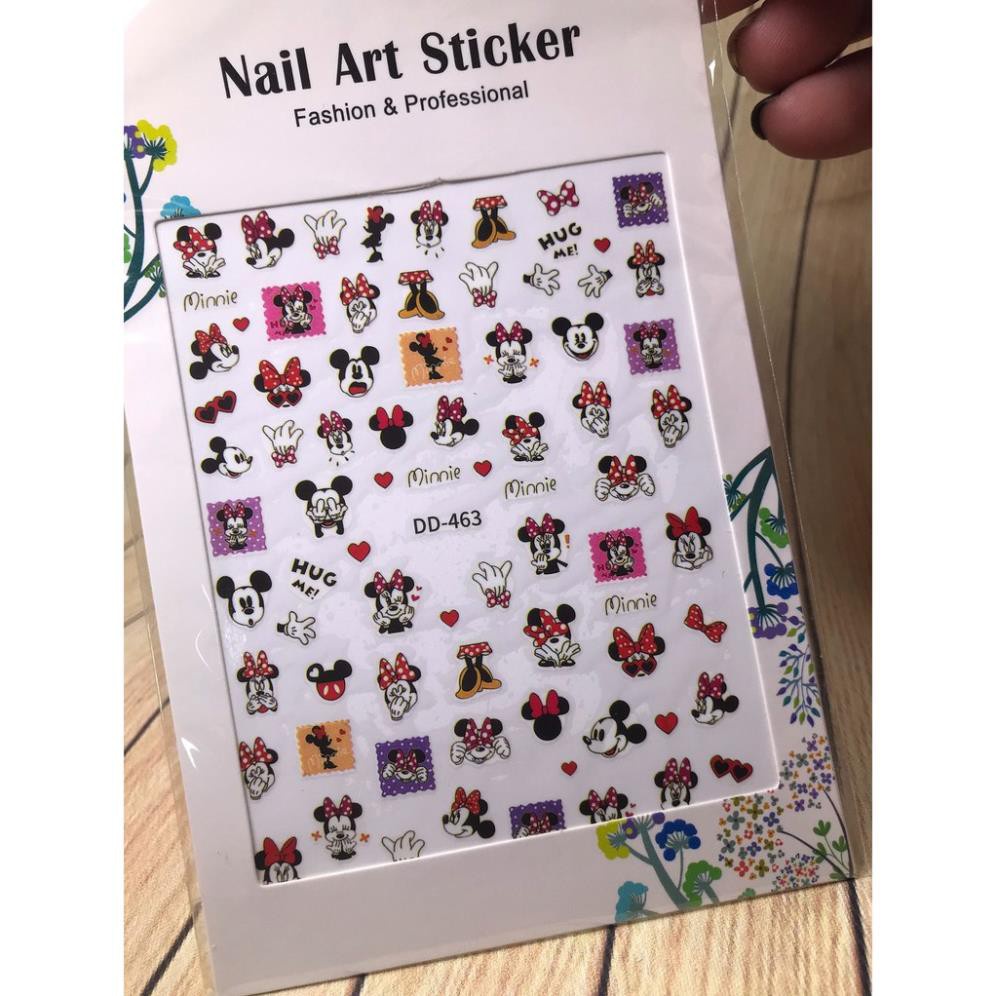 Stick dán móng trang trí hoạ tiết mickey MOON NAIL