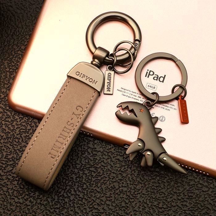 Móc khoá da INOX khủng long khoá smartkey