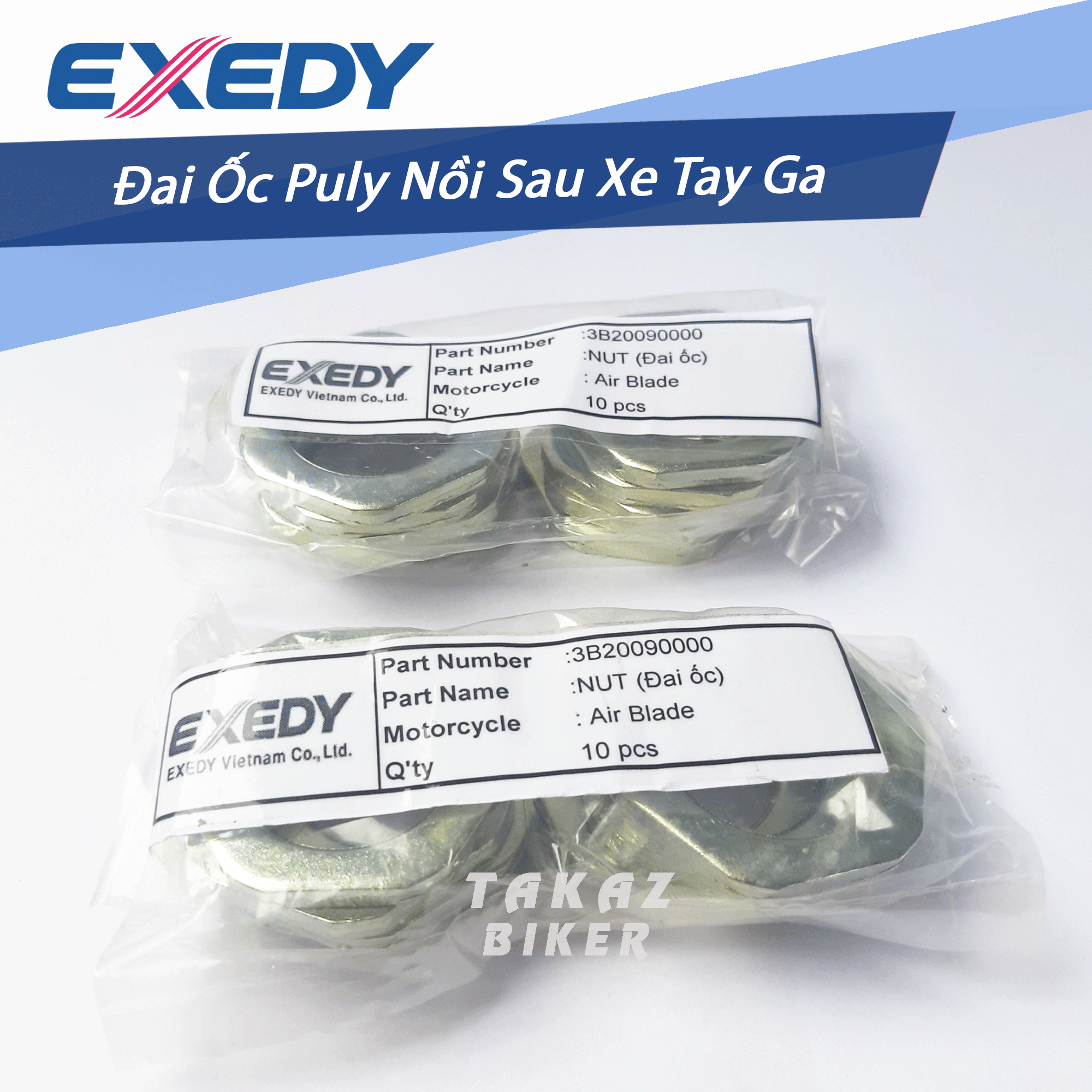 [ K44 ] Full Phụ Kiện Chông Văng Mỡ Bò Của Pulley Exedy Dùng Cho Xe Vison Fi đời xe 2014 Mã K44
