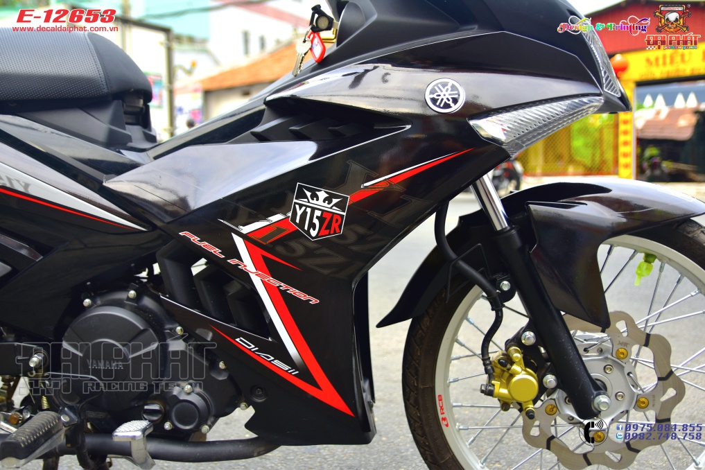 Tem Trùm Xe Exciter 150 Y15zr Đỏ Đen