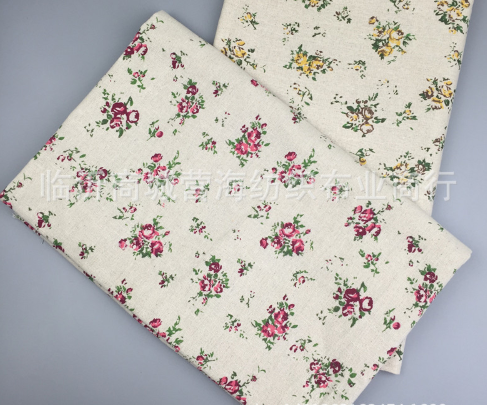 [HCM]VẢI BỐ/VẢI CANVAS HỌA TIẾT HOA HỒNG