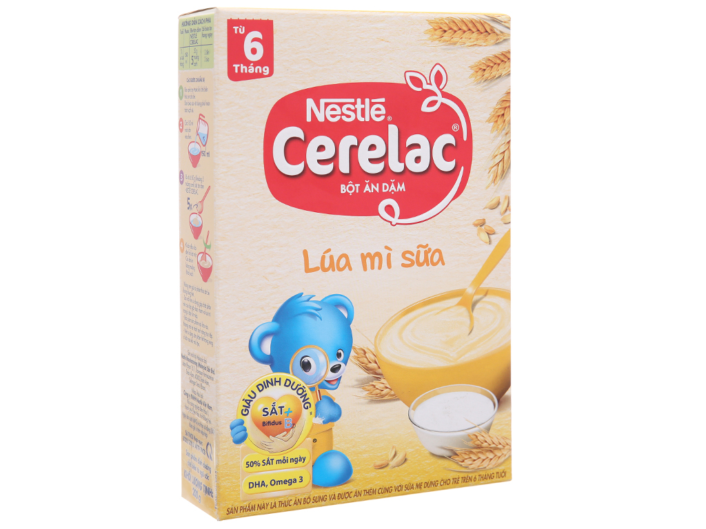 Bột ăn dặm Nestle Cerelac lúa mỳ sữa 200g