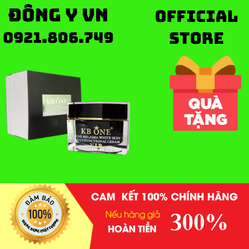 [HCM][Tặng kèm mặt nạ dưỡng trắng da]Trắng Da Giảm Mụn Cao Cấp KB.ONE VIP ĐEN GỒM 2 LOẠI (50g- 15g)- Đông Y VN-YY2