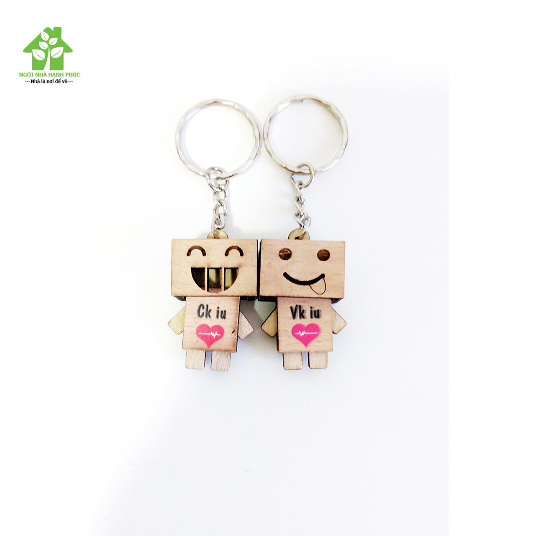 Móc khóa Gỗ Danbo siêu chất, mẫu tùy ý