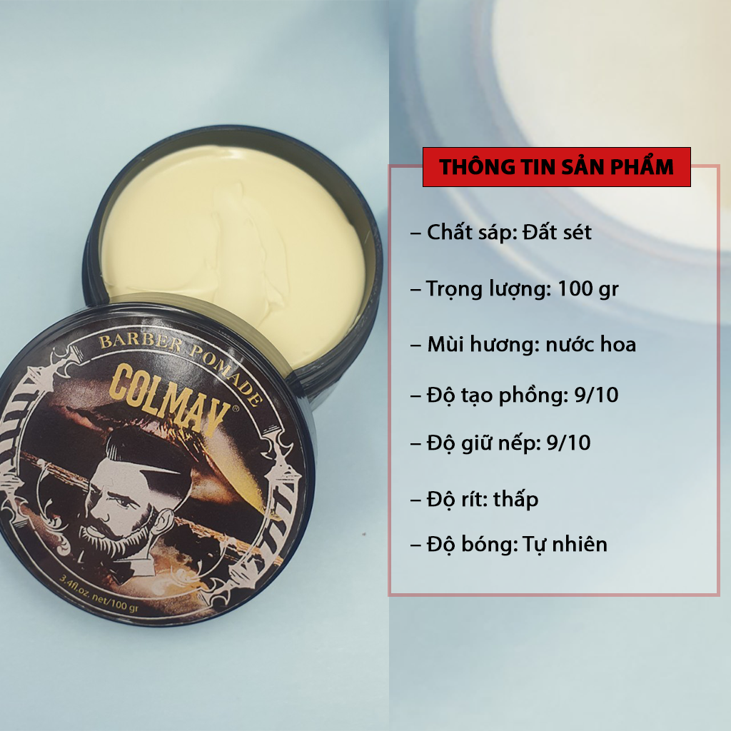 Sáp vuốt tóc nam COLMAV, sáp vuốt tóc nam khô COLMAV 100g tạo kiểu tóc - H.E.E COSMETIC