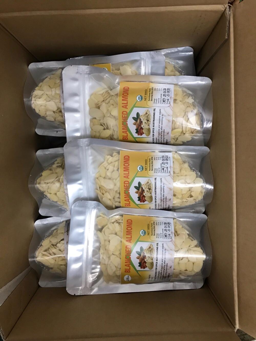 500g Hạnh nhân thái lát sống Mỹ