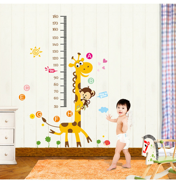 Thước Decal Đo Chiều Cao Dán Tường Cho Bé