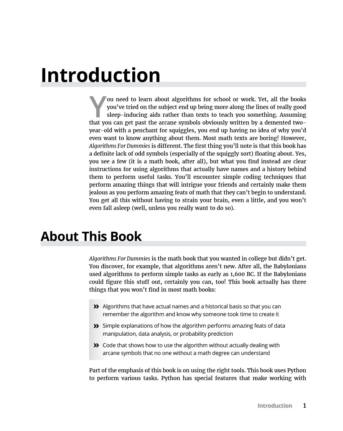 Algorithms for Dummies