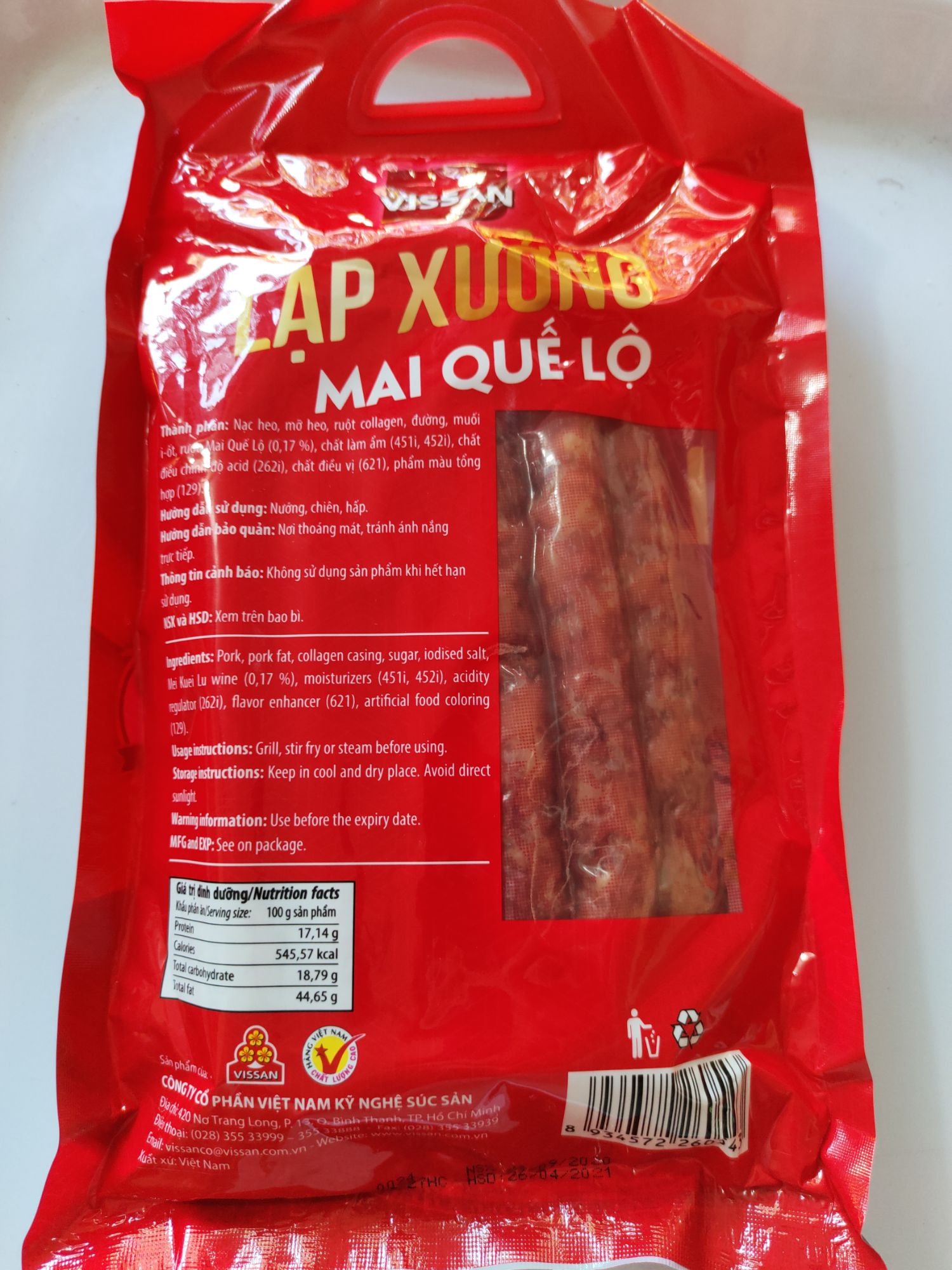 Lạp Xưởng Mai Quế Lộ 500g | VisSan
