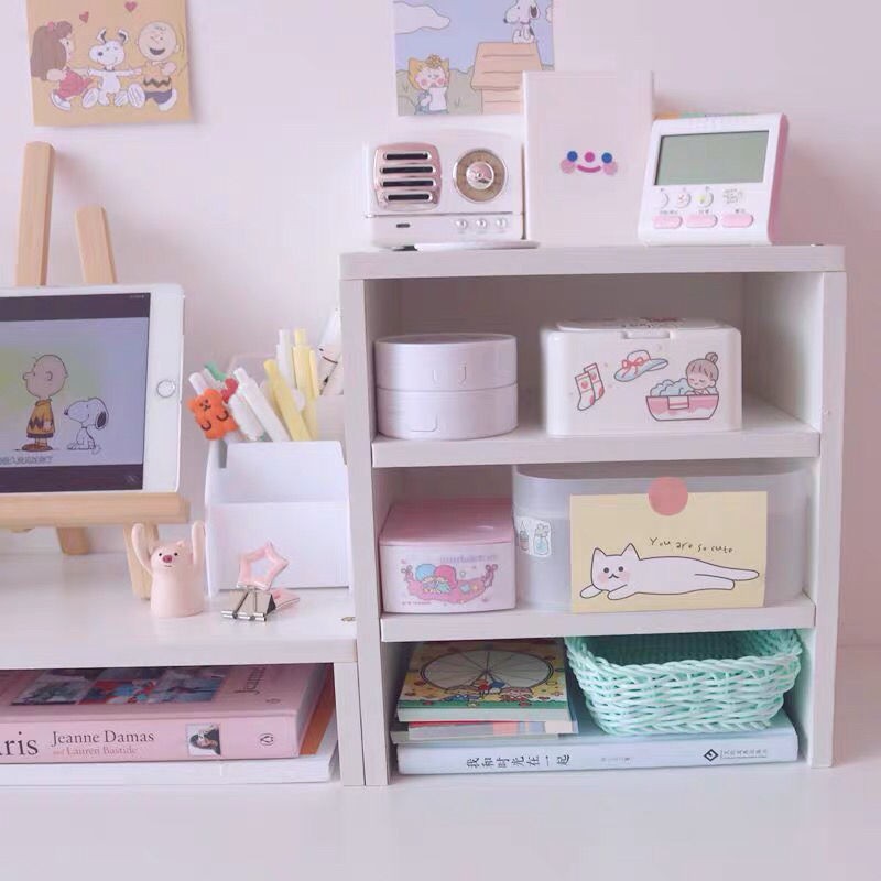 Miễn phí ship kệ sách để bàn - 3 tầng - lắp ghép