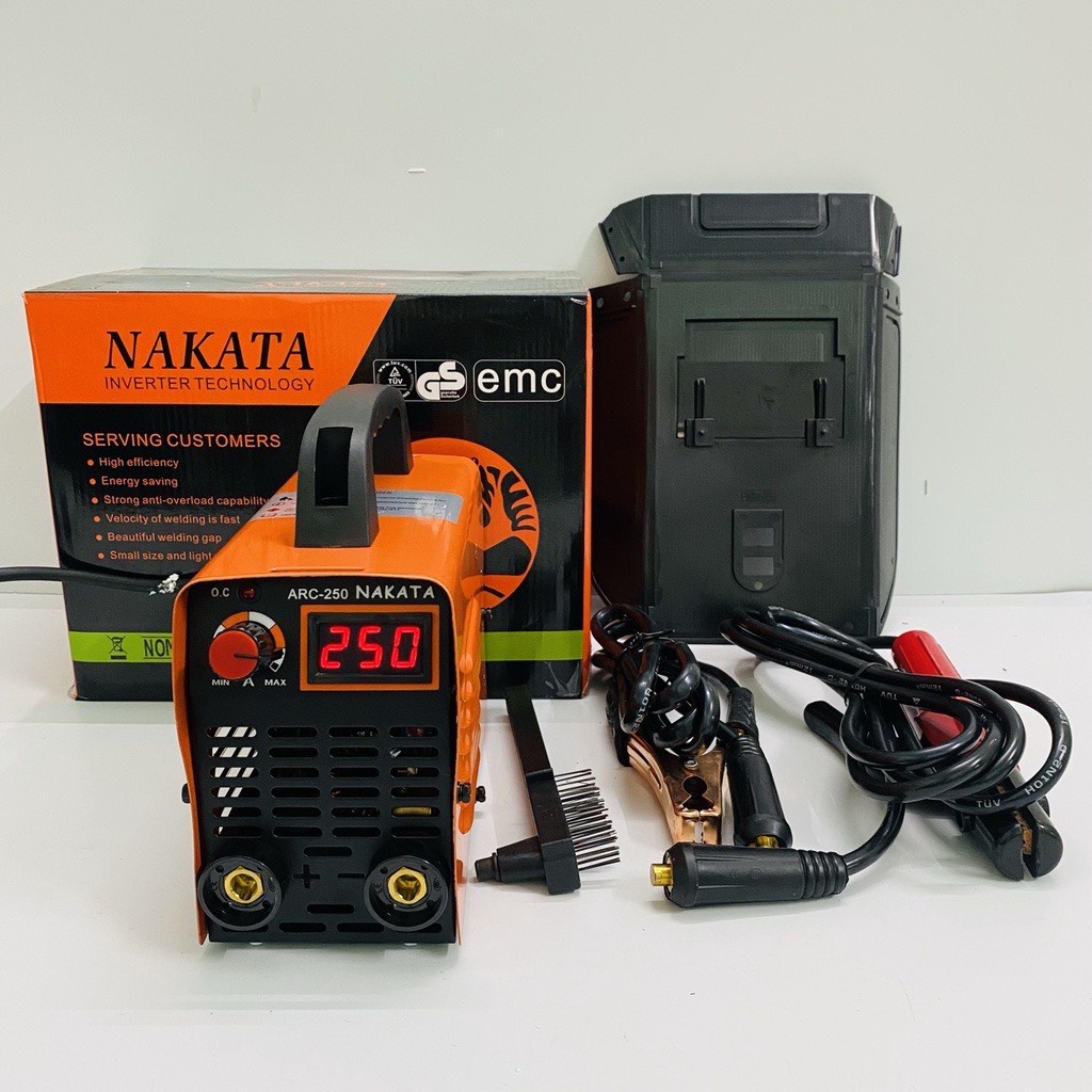 Máy hàn điện tử mini nakata 250a, máy hàn que siêu khỏe thế hệ 2021