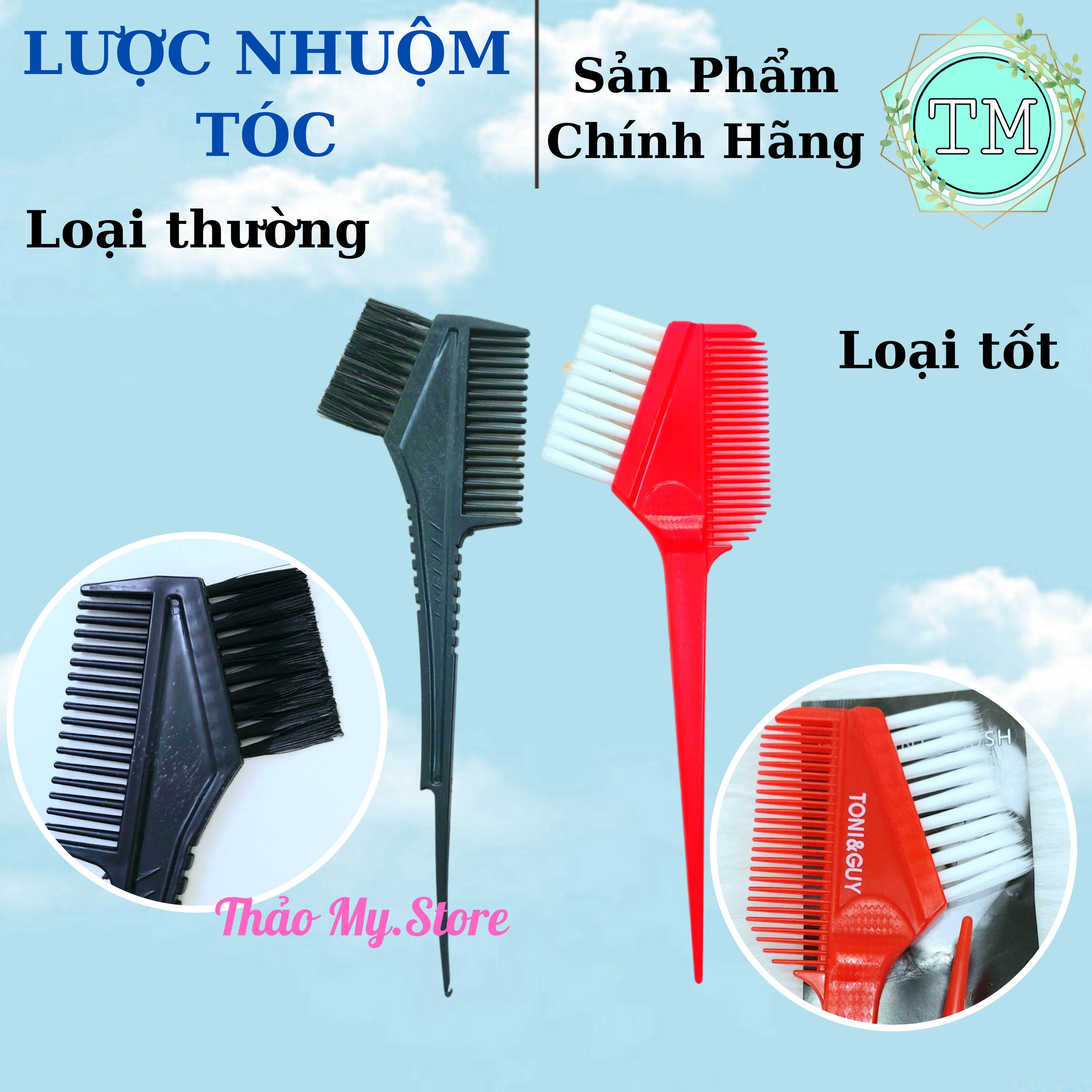 Lược nhuộm tóc 2 đầu chuyên dụng - Dụng cụ nhuộm tóc
