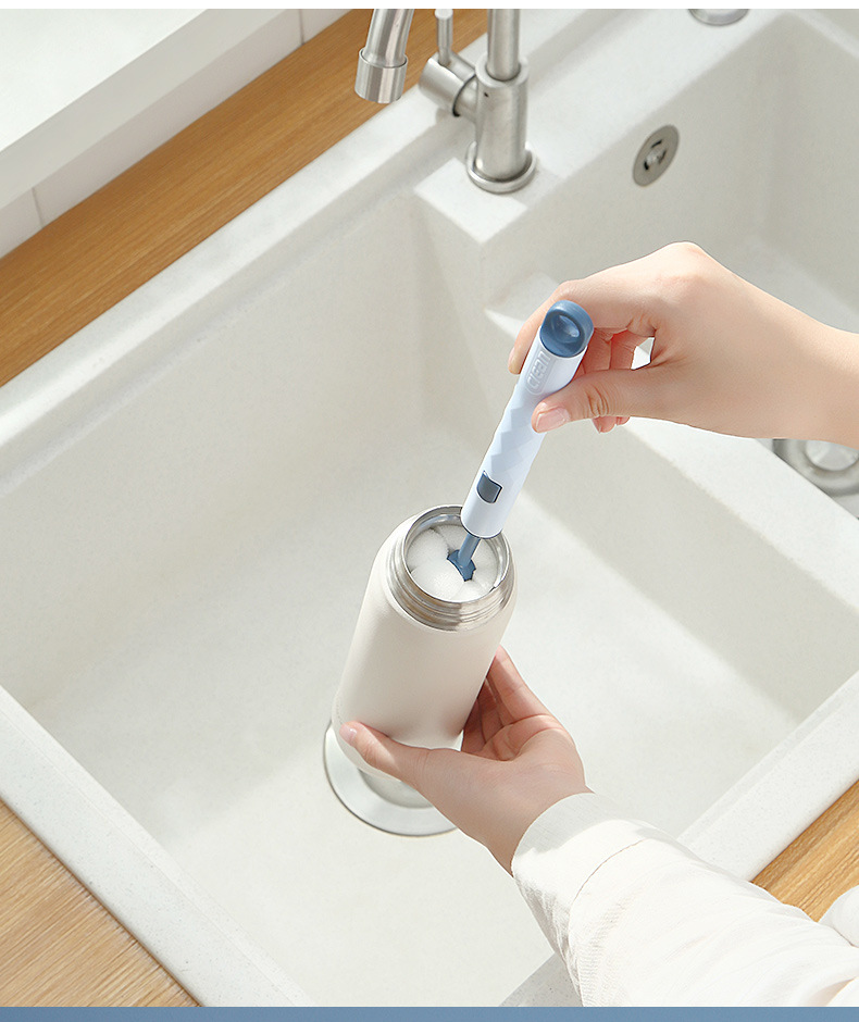 Cây cọ rửa cốc chén bọt biển cao cấp, dụng cụ cọ rửa bình sữa, ly cốc chén