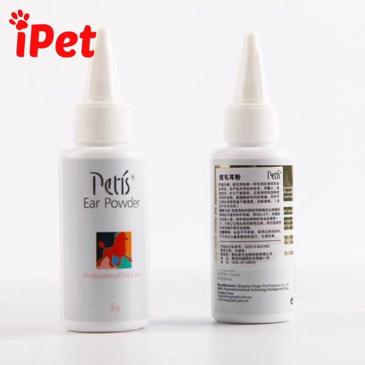 Bột Nhổ Lông Tai Cho Chó Mèo Petis Ear Powder 5g - iPet Shop