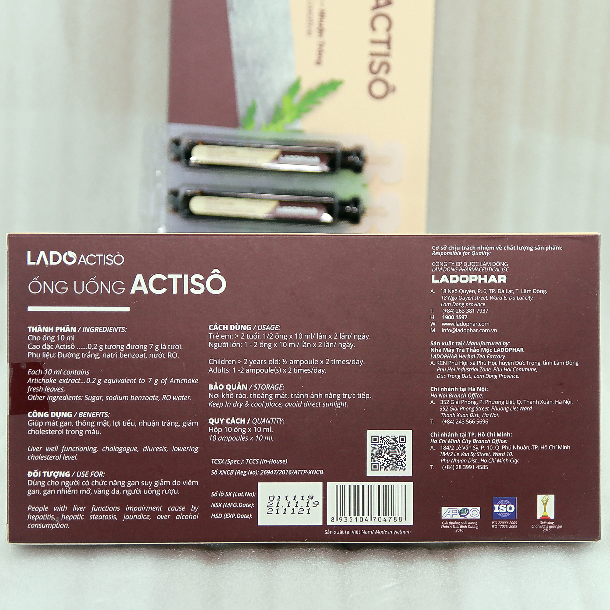 combo 10 hộp ống uống actiso