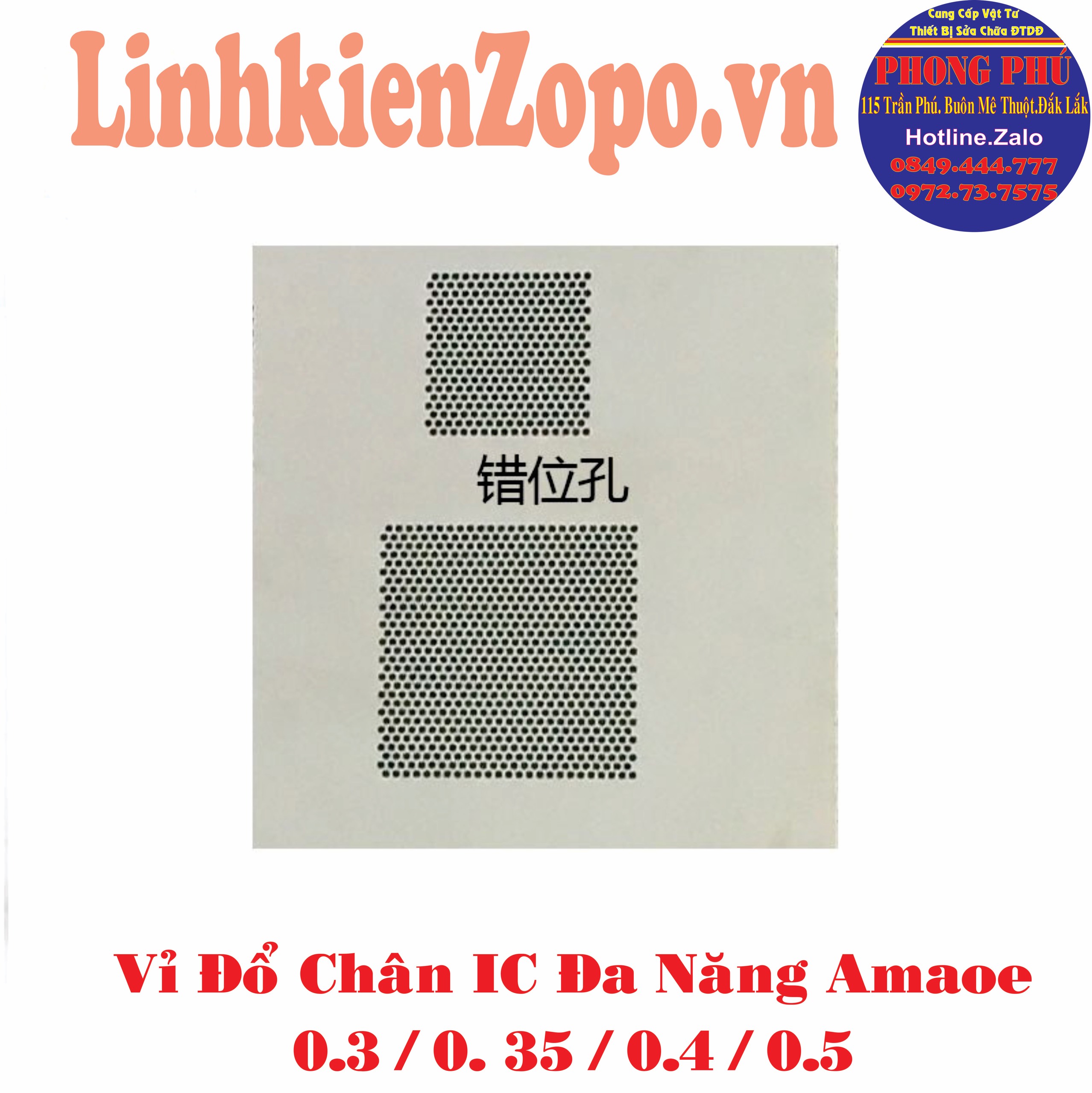 Vỉ Đổ Chân IC Đa Năng M Amaoe 45(0.3 / 0.35 / 0.4/ 0.5)