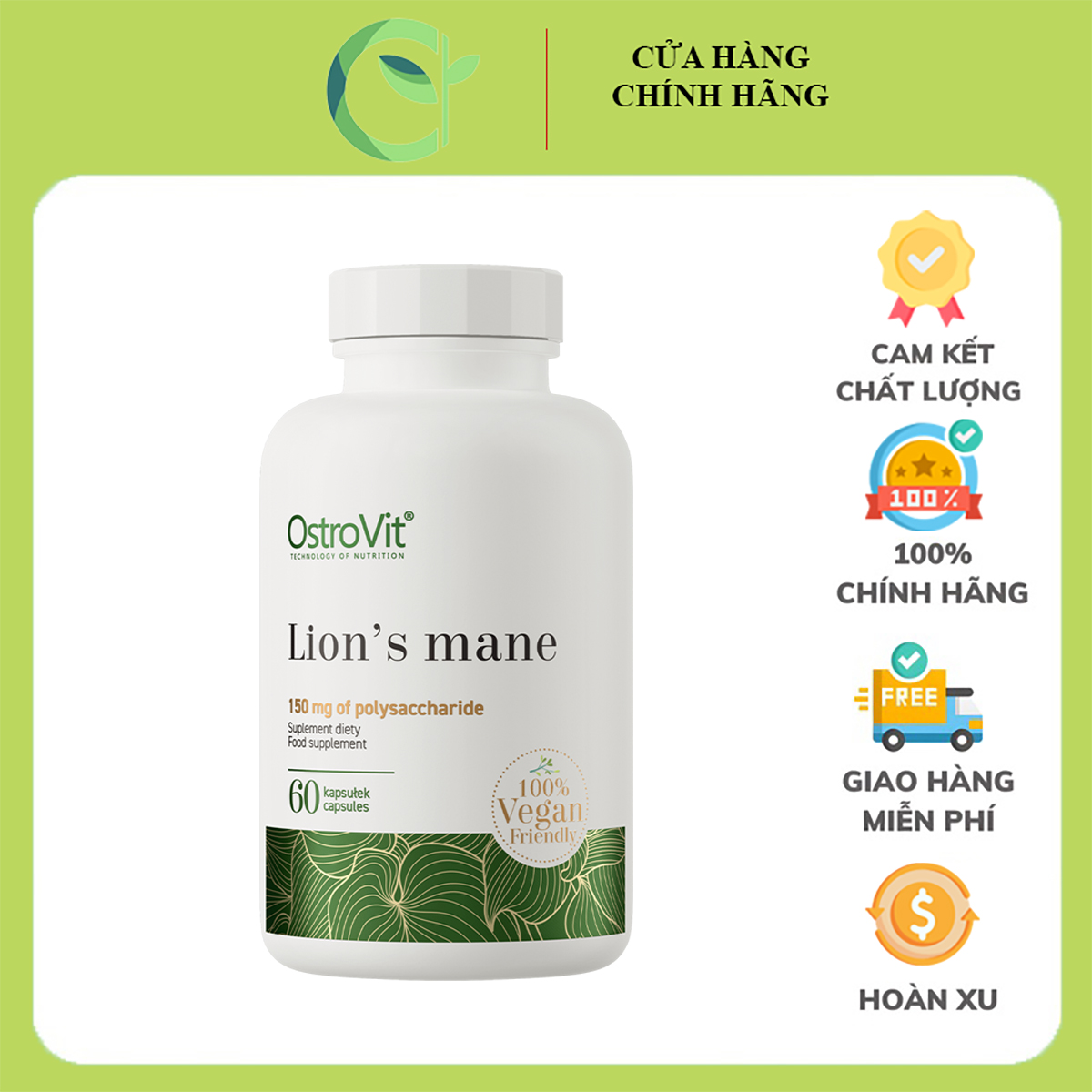 Ostrovit lion's mane vege 60 caps