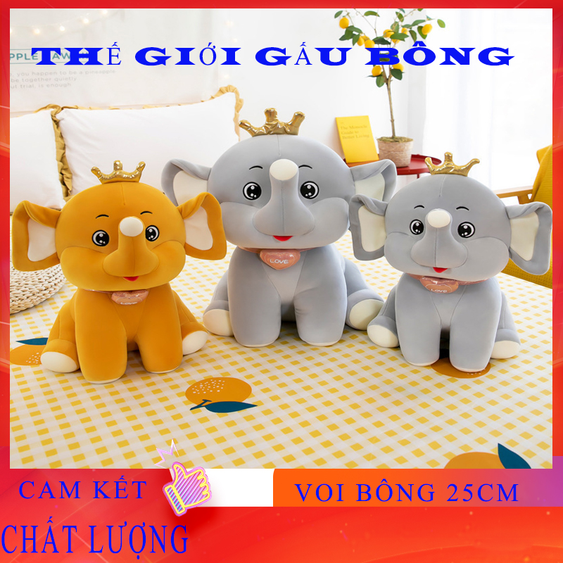 Gấu Bông Voi Thú Cưng SIZE 25cm ( 4 mẫu )