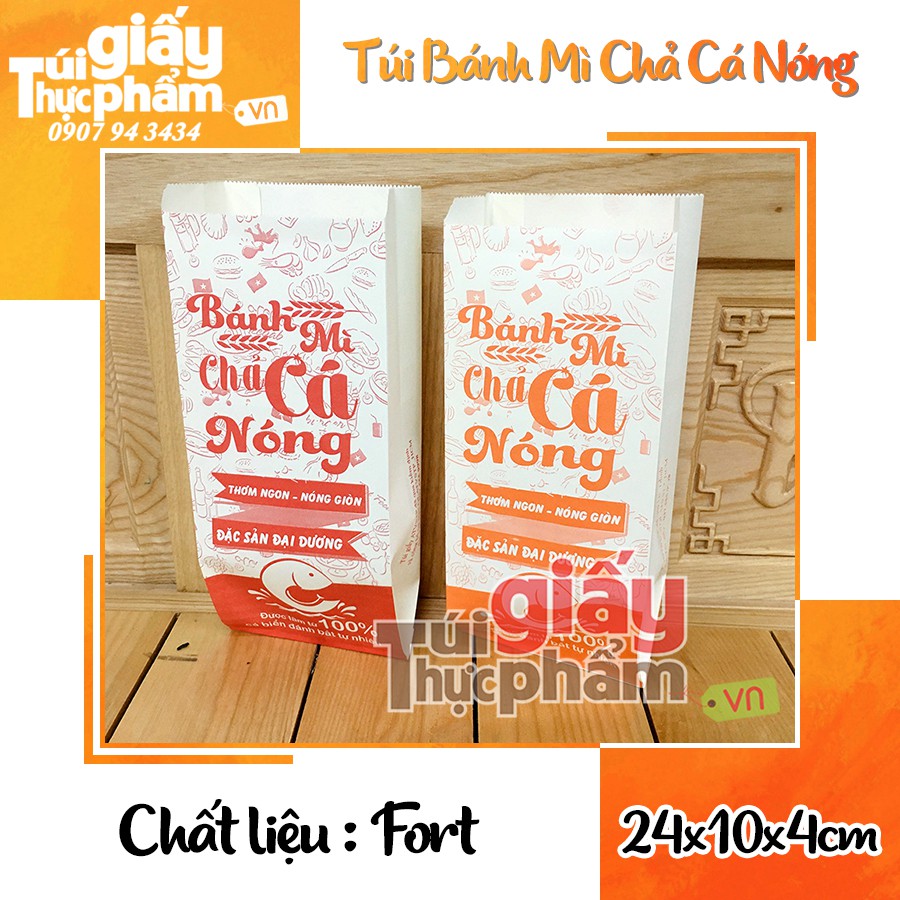[Giá gốc]1000 Túi Bánh Mì Chả Cá Nóng (Fort - In Sẵn)