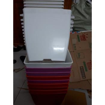 Combo 10 chậu nhưa V20 (vuông cạnh 20cm)