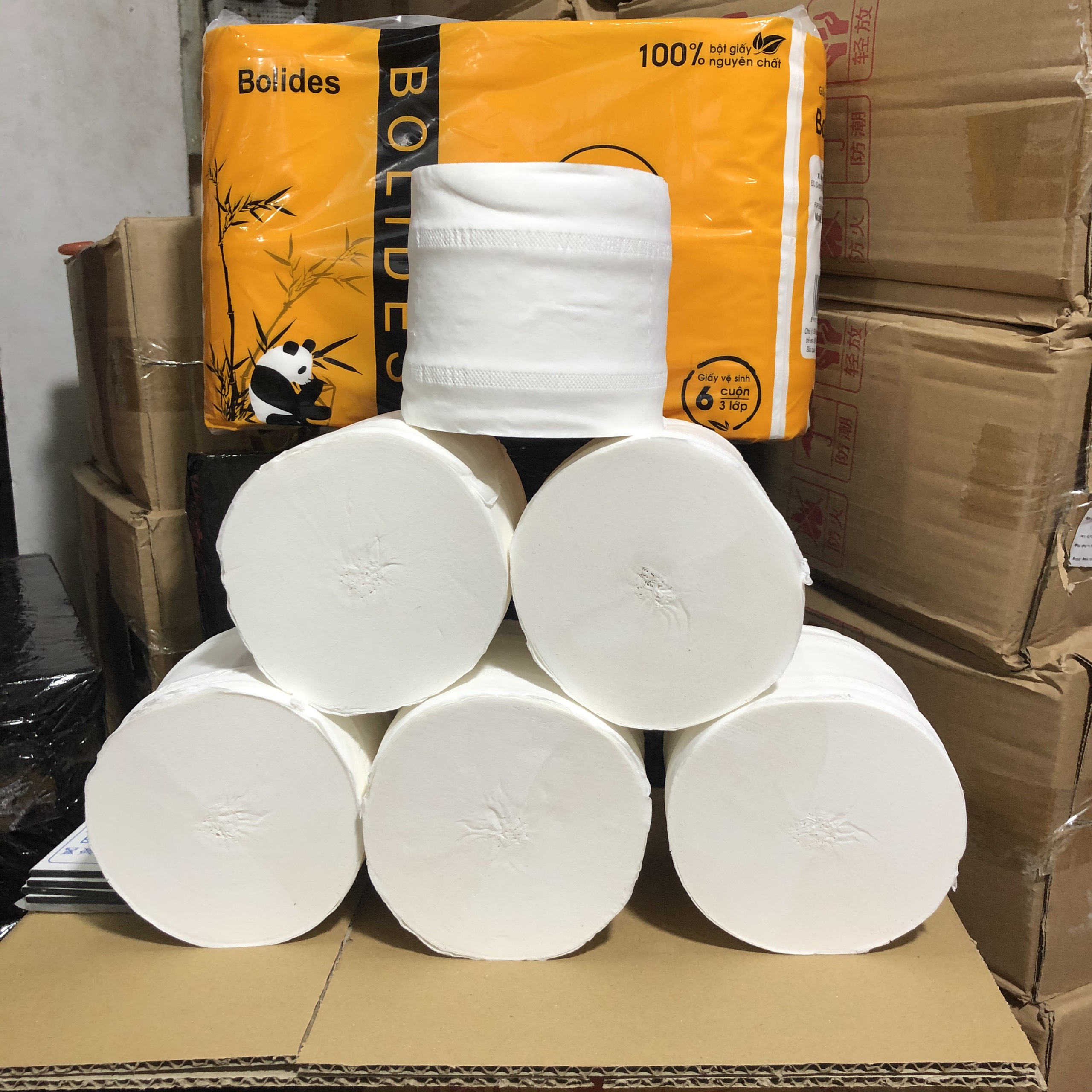 Thailand best soft paper Set 6 rolls-non-core