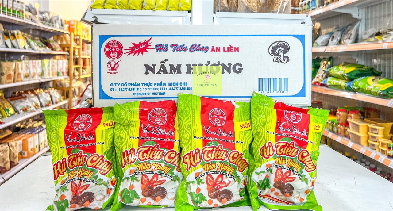 Hủ tiếu chay nấm hương vina bích chi gói ăn liền tiện lợi