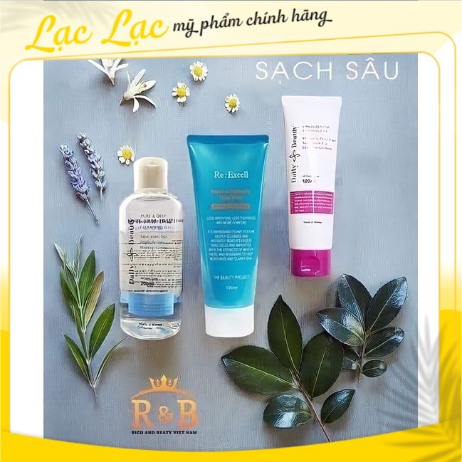 [Tặng mặt nạ nhau thai cừu] Bộ Ba Sản Phẩm Làm Sạch Da