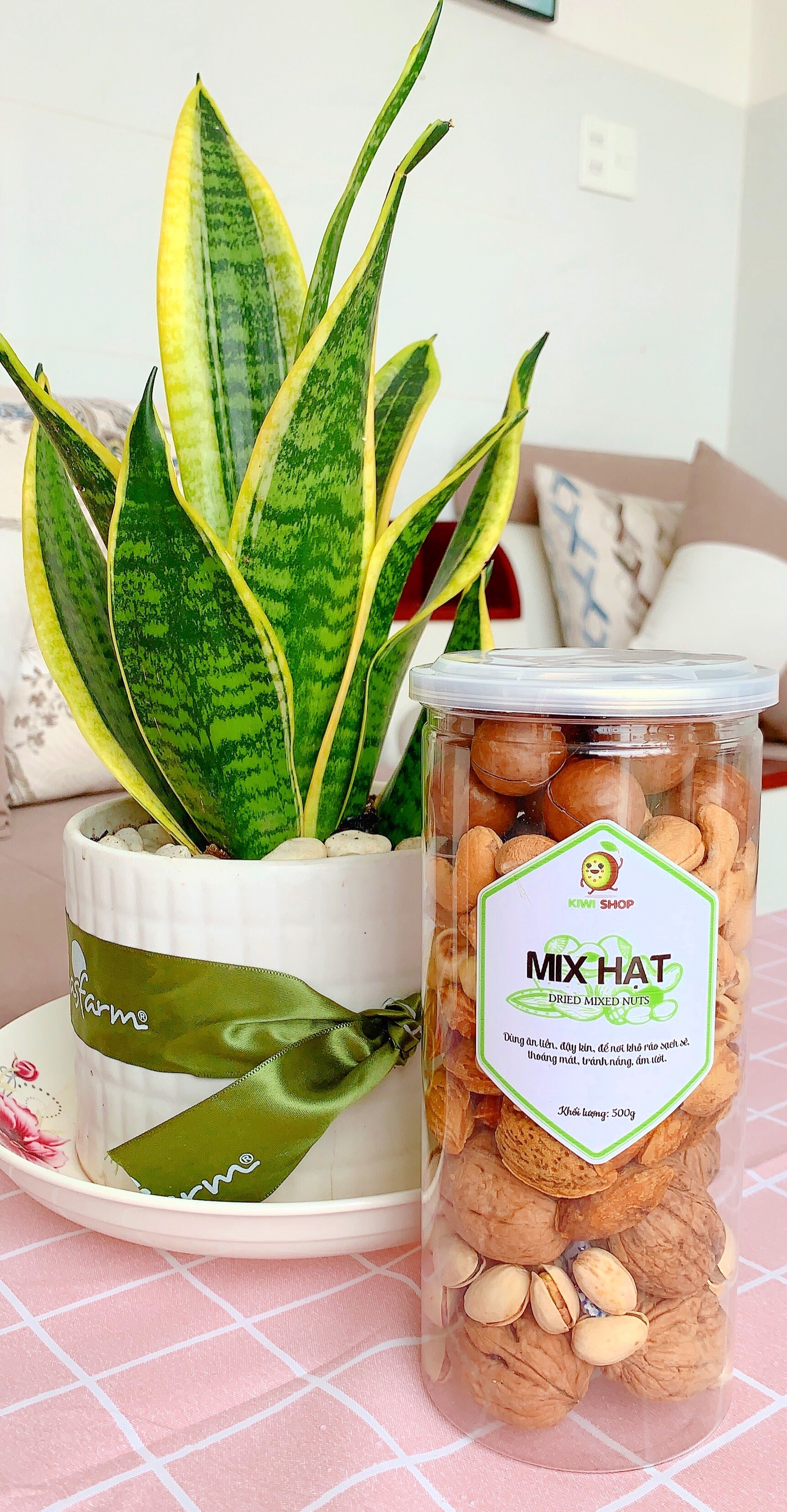 HẠT MIX NUTS 5 LOẠI (HẠNH NHÂN-MACCA-DẺ-ĐIỀU-SEN) - HỘP 500GR