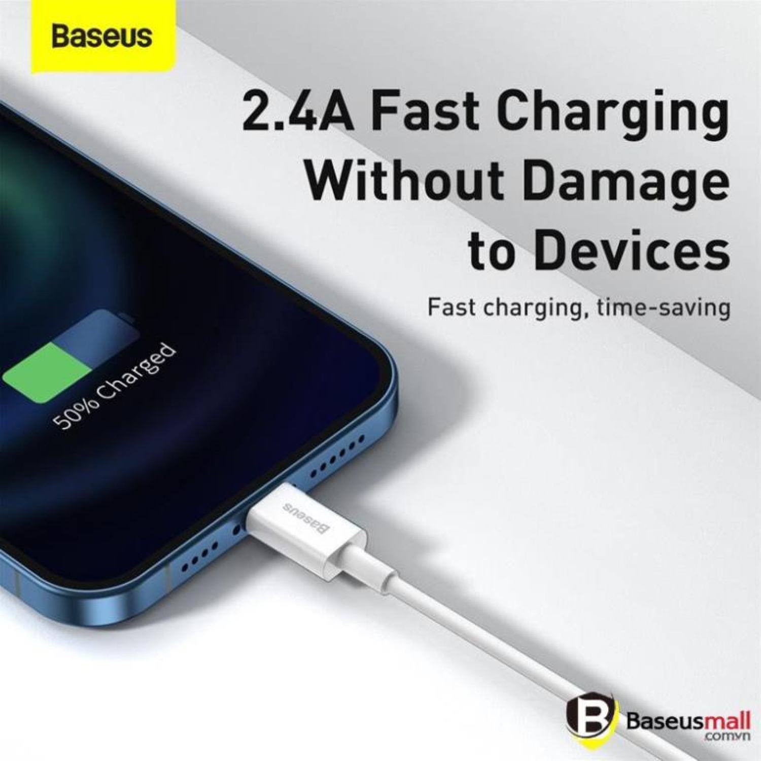 Cáp sạc lightning Baseus Superior Series Fast Charging Data Cable cho iρhone/ iPad (2.4A, 480Mbps, Fast charge, ABS/ TPE