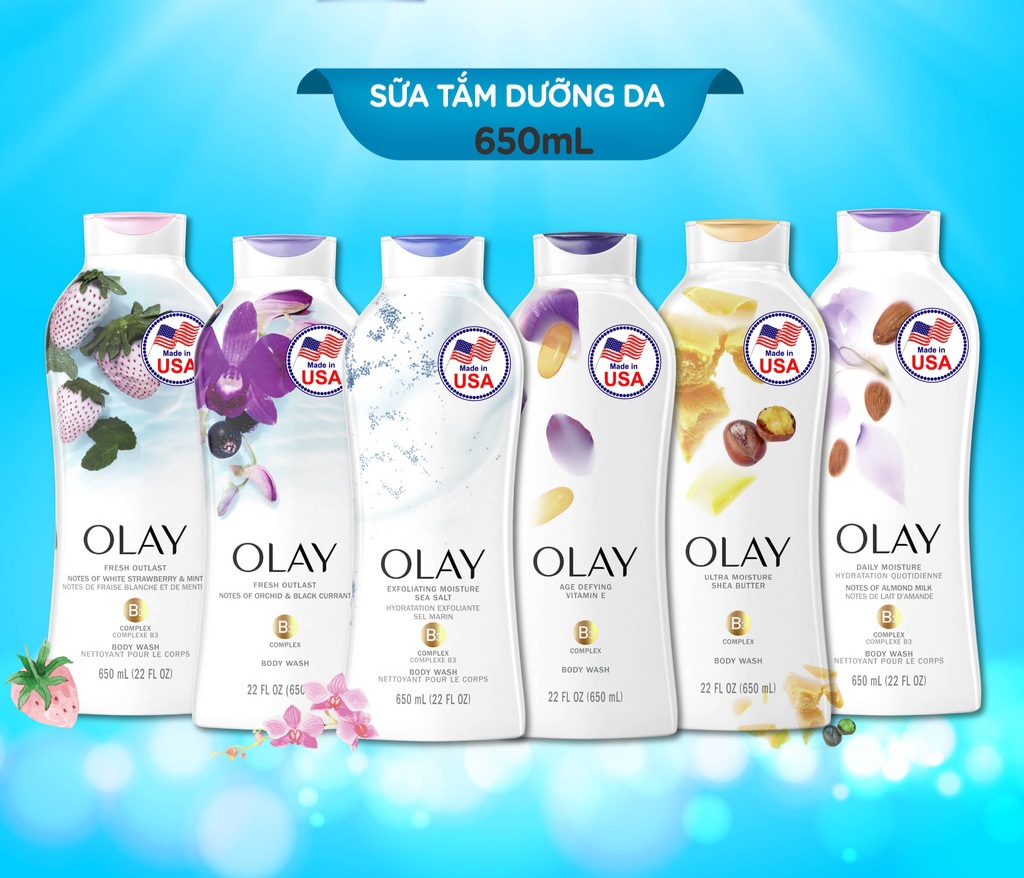[Hàng Mỹ] Sữa Tắm Olay Mỹ 650ml