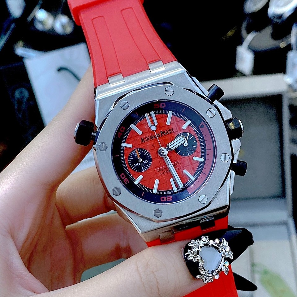 [HCM]Đồng hồ nam dây silicon AUEMAS PIGUET R0YAL 0AK 0FFSHORE  - Quart size 43mm FullboxĐồng hồ nam chống nước Đồng hồ nam cao cấp