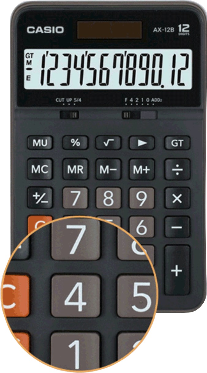 [HCM]Máy tính  văn phòng 12 số Casio AX-12B (Đen)