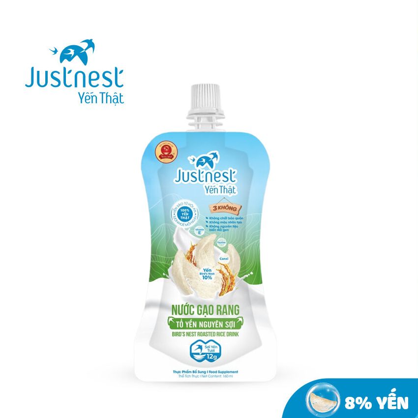 Túi Nước Yến Thật Justnest nguyên bản (160ml)