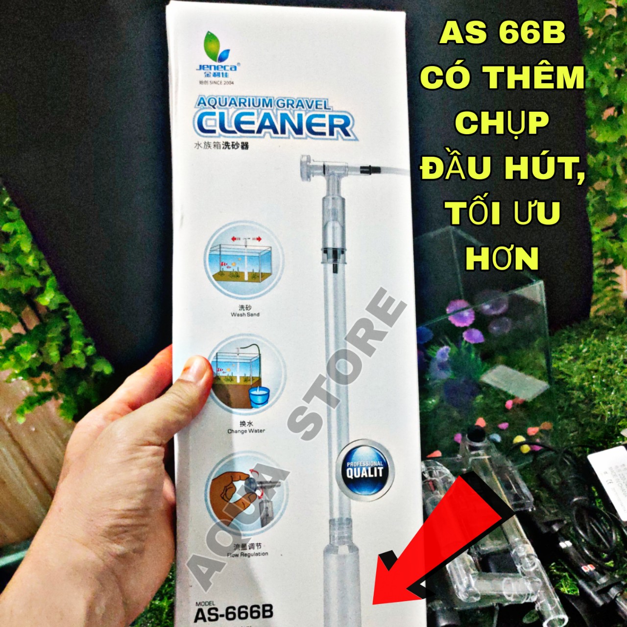 Dụng cụ thay nước, hút cặn hồ Cá cảnh CAO CẤP AS-666B