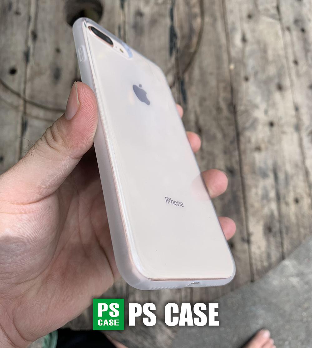 Ốp lưng dẻo trắng mờ chống sốc cao cấp dành cho iPhone 7 Plus / iPhone 8 Plus - PS Case phân phối
