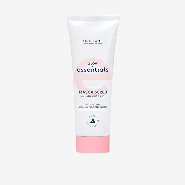 Glow Essentials Mask & Scrub with Vitamins E & B3