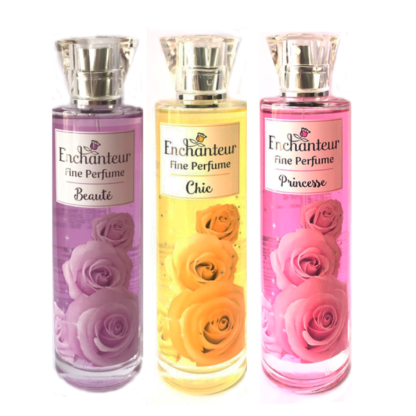 Combo 3 Chai Nước Hoa Toàn Thân Enchanteur Fine Perfume ( Chic, Princesse, Beauté) 100ml*3