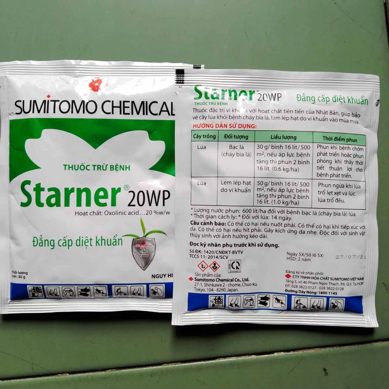 Thuốc trừ bệnh vi khuẩn starner 20wp nhật bản 30g