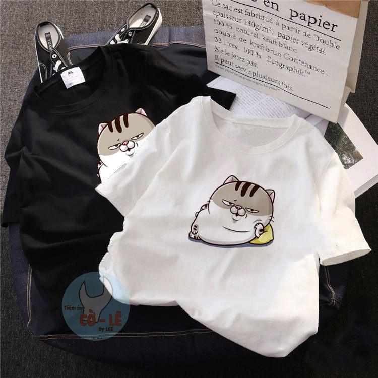 [HCM]Áo thun nam form rộng in hình Mèo Mập * Thư Giãn Sảng Khoái * độc lạ đẹp vải dày mịn mát