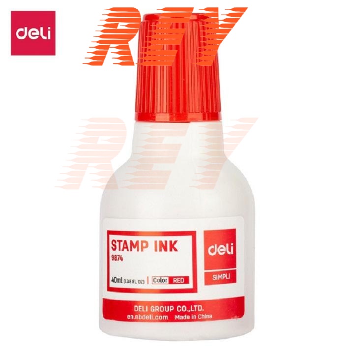 Lọ mực con dấu 40ml Deli 9874 giao hoả tốc