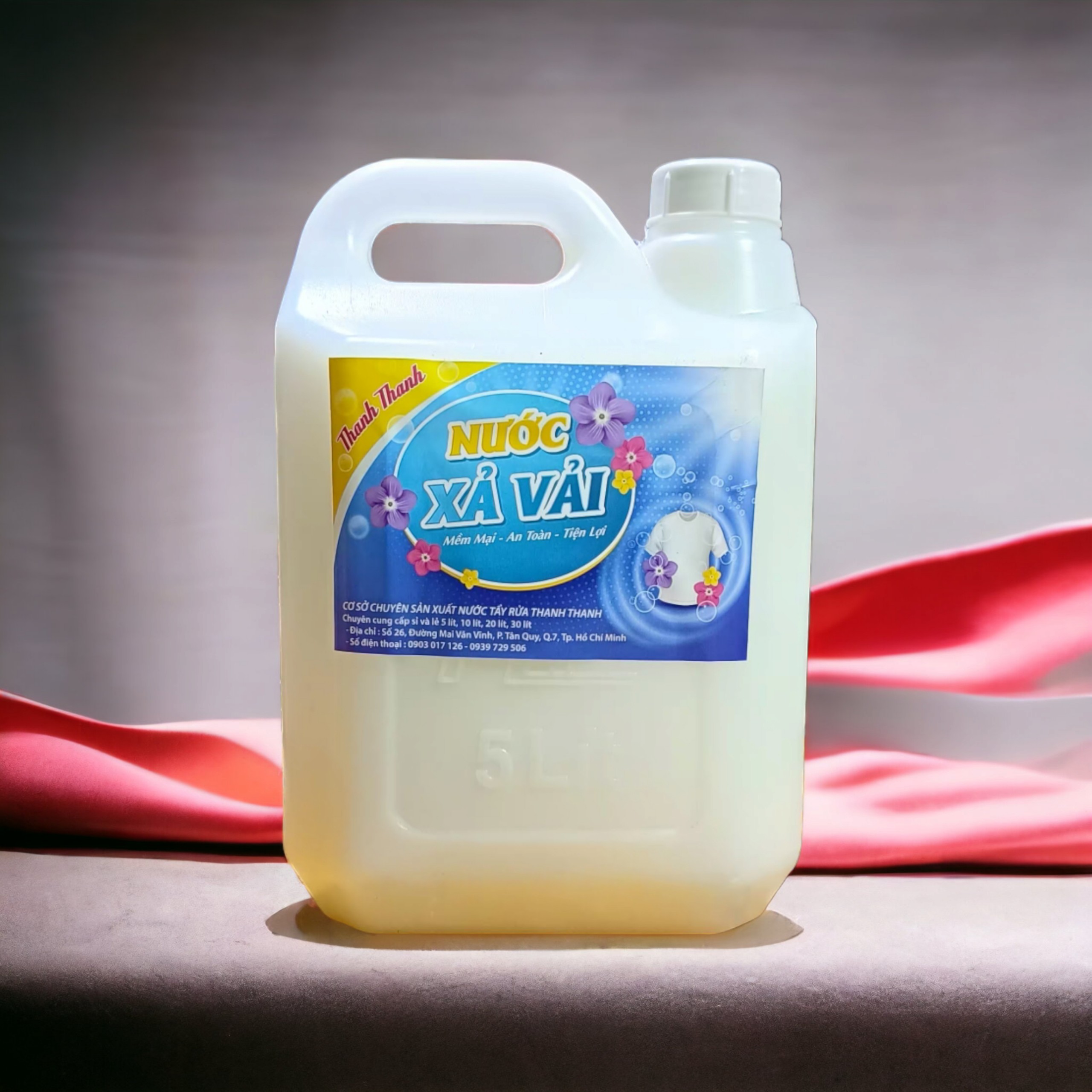 nước xả vải thơm can 5 kg ( 5 lít )